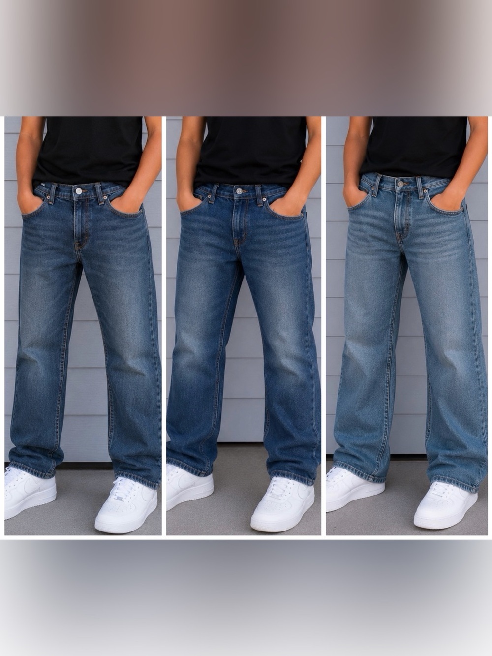 3 pair of Classic Straight Fit Blue Jeans